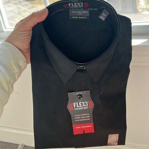 Van Heusen Flex 3 Comfort, Slim Fit Black button down shirt